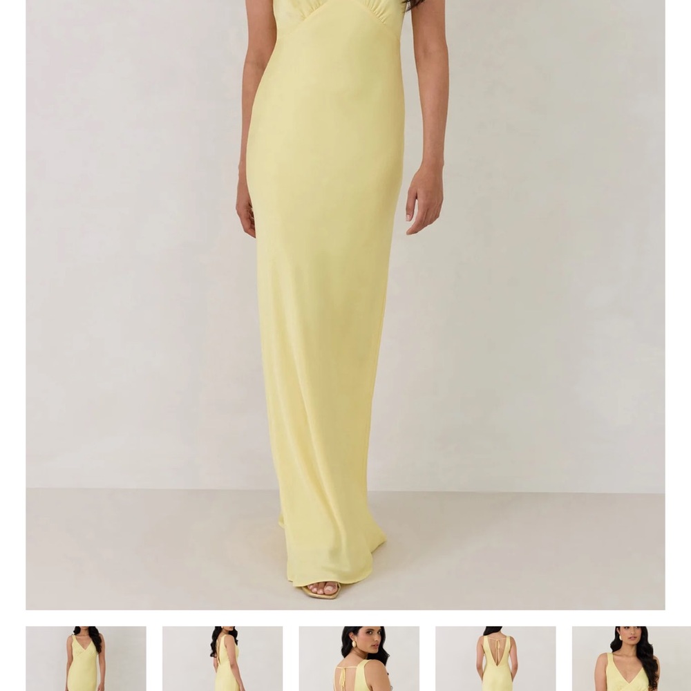 Elegant Yellow Slip Maxi Dress